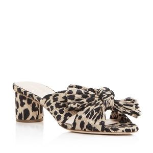 LOEFFLER RANDALL Emilia Leopard 2” High-Heel Slide Sandals $350.00